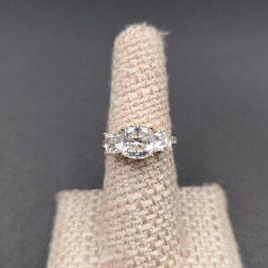 Size 6.75 Gold Over Sterling Silver Quality Cubic Zirconia Ring A6449